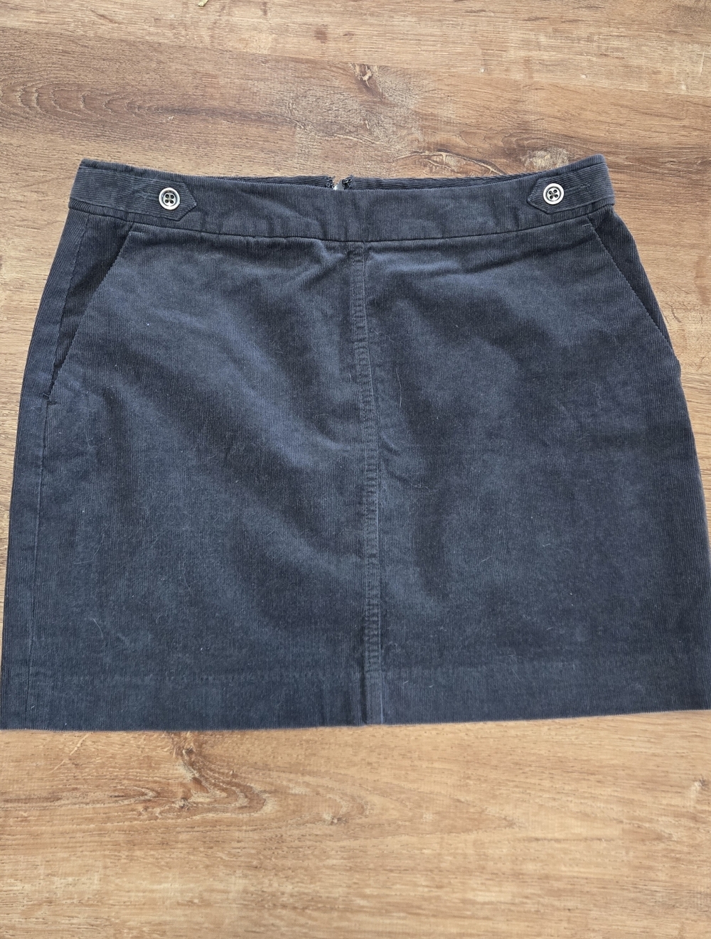 Banana Republic Dark Gray Corduroy Mini Skirt with Button Detail Size 6